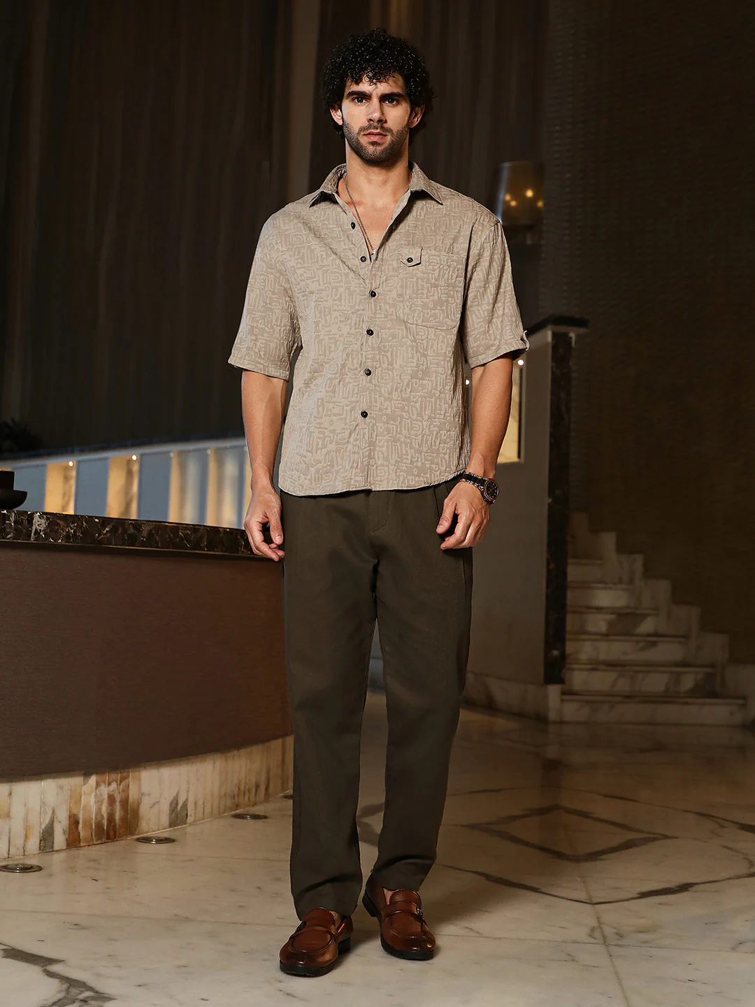 Aztec-Tactile Oversized Shirt - Image 5