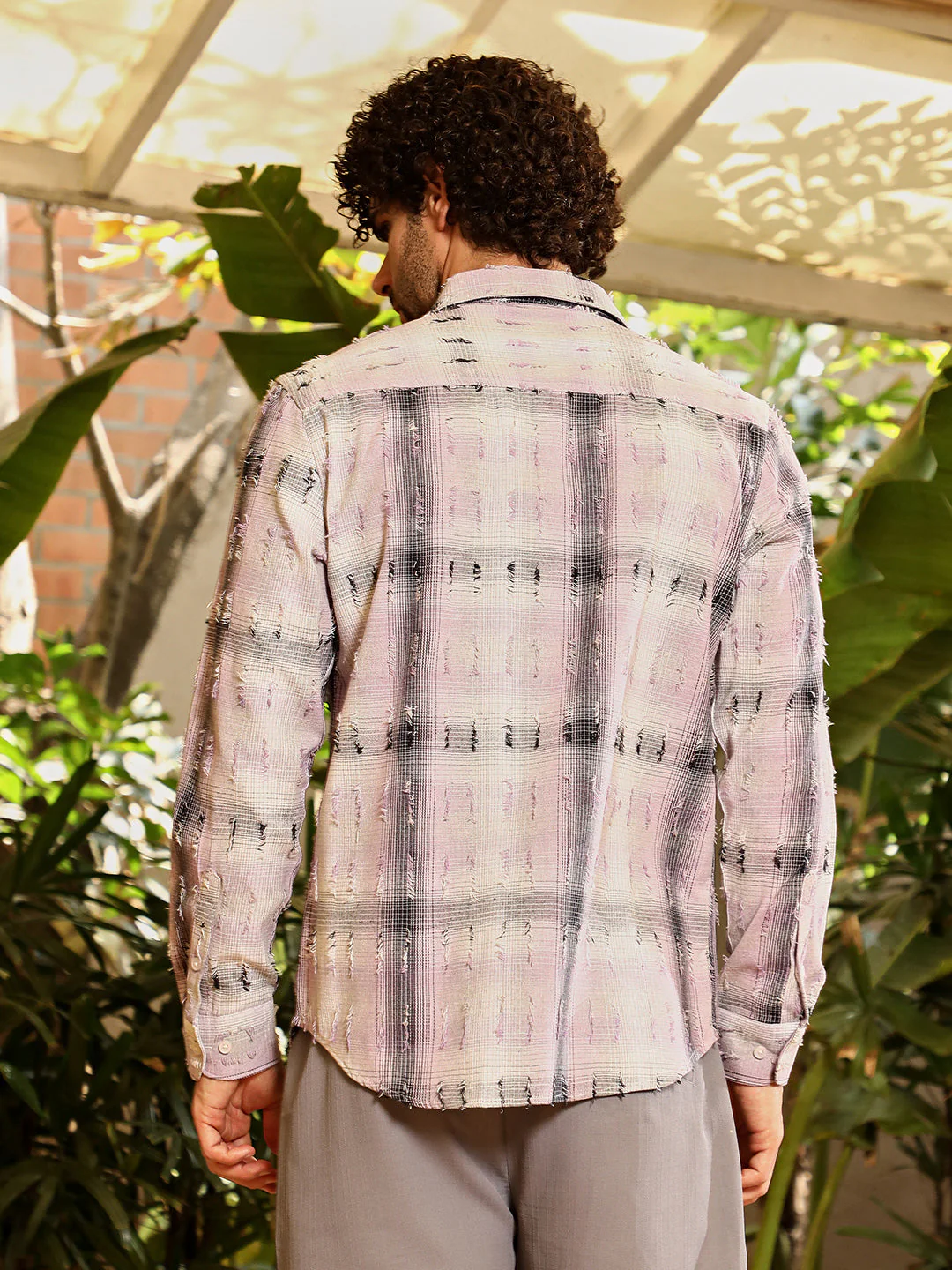 Distressed-Check Shirt - Image 4