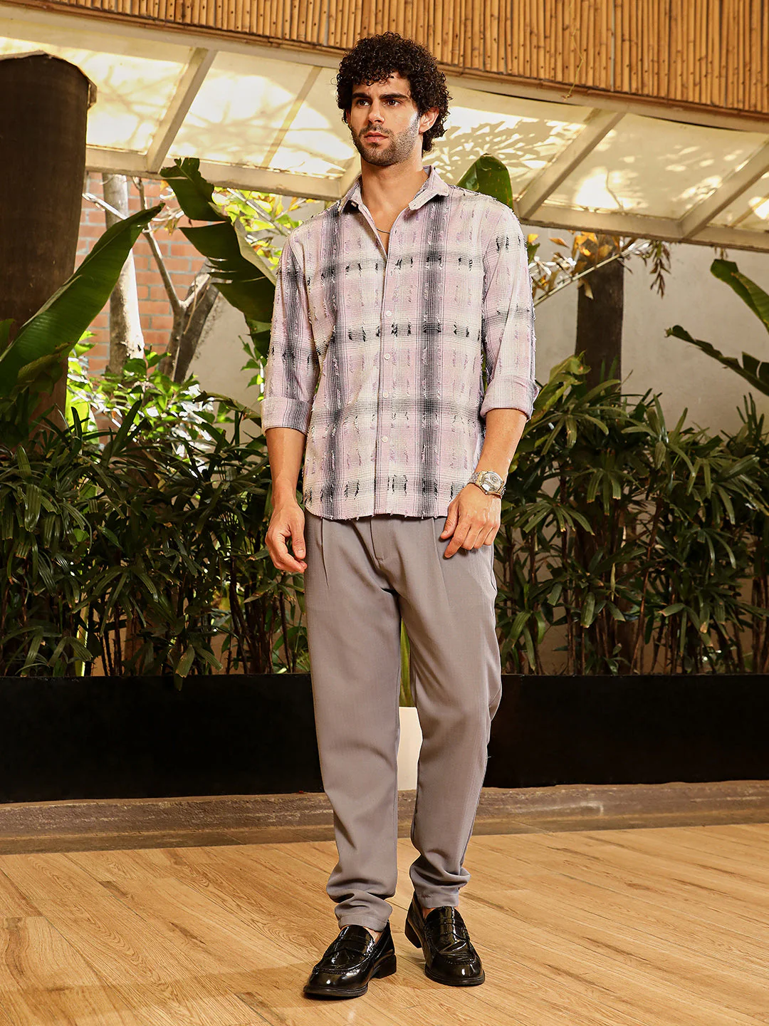 Distressed-Check Shirt - Image 5