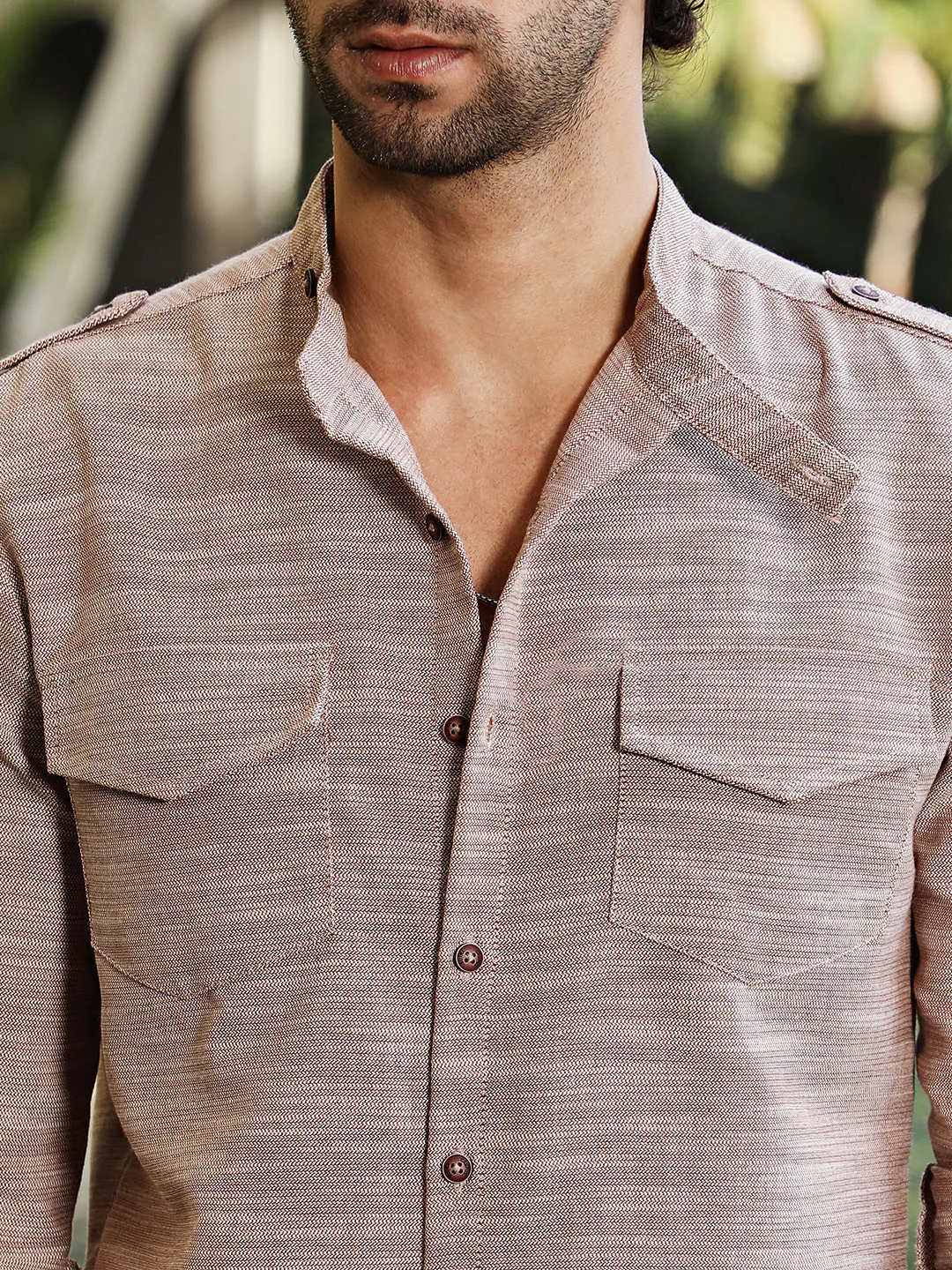 Heathered Utility-Relaxed Shirt - Image 7