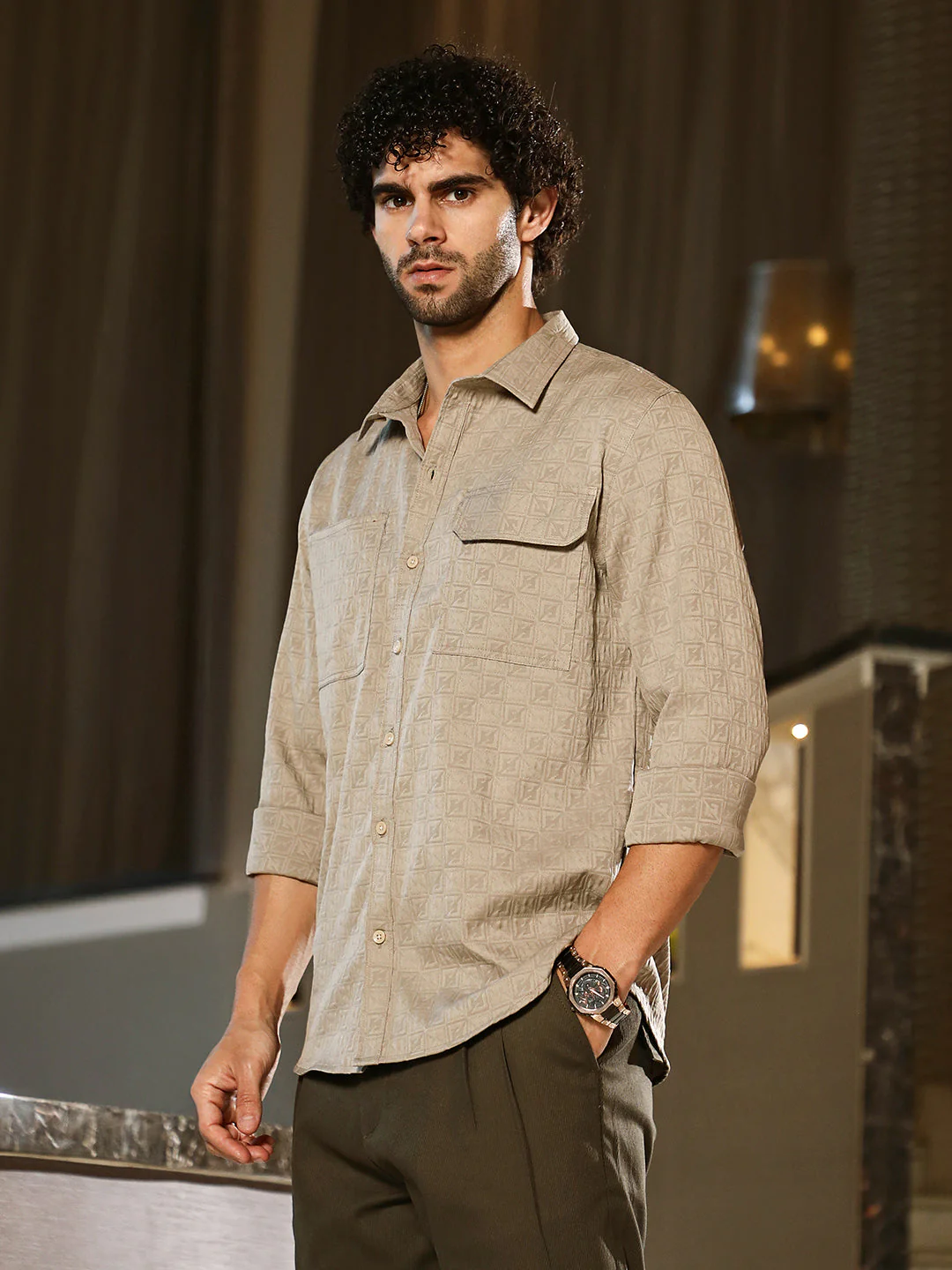 Obliqa-Utility Relaxed Shirt - Image 3
