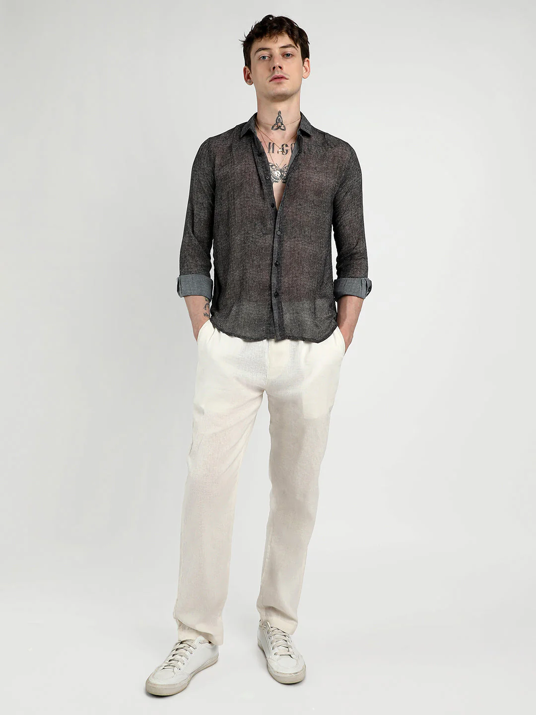 Gauzy Heathered Shirt - Image 5