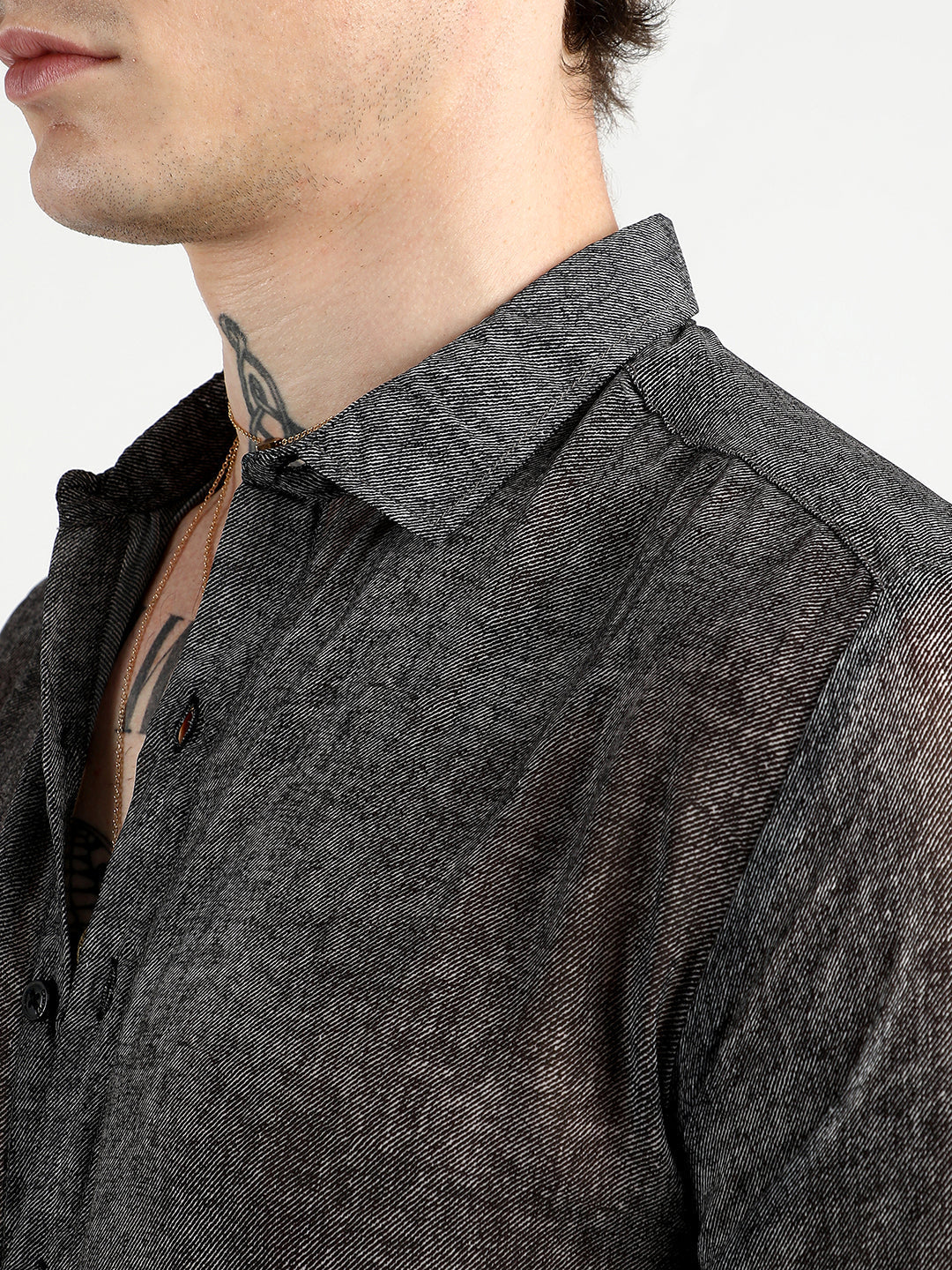 Gauzy Heathered Shirt - Image 7