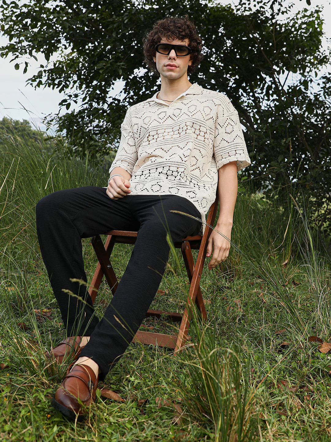 Bohemian Oversized Polo T-Shirt - Image 6