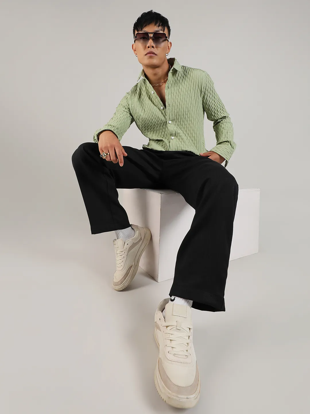 Crinkled-Weave Shirt - Image 6