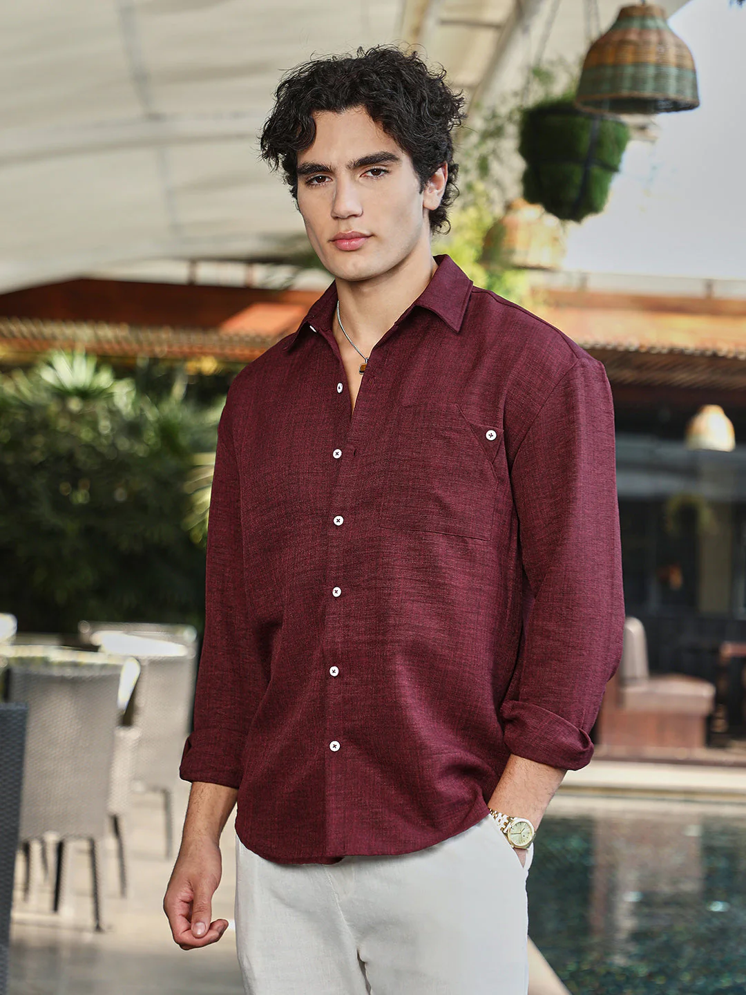Modular Solid Oversized Shirt - Image 3