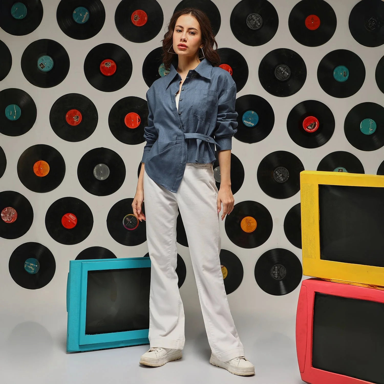 Solid Wrap Shirt - Image 5