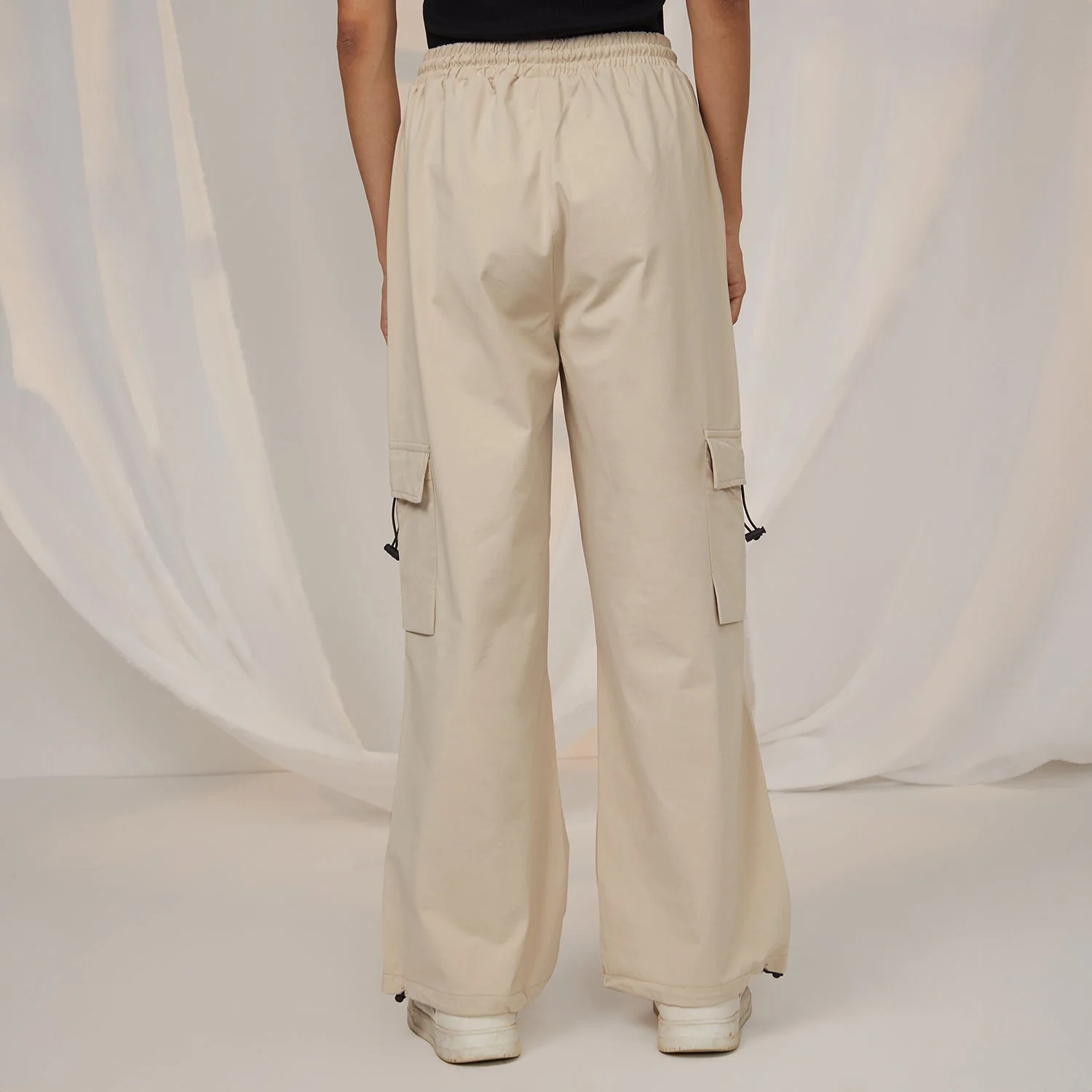 Solid Cargo Parachute Trousers - Image 4