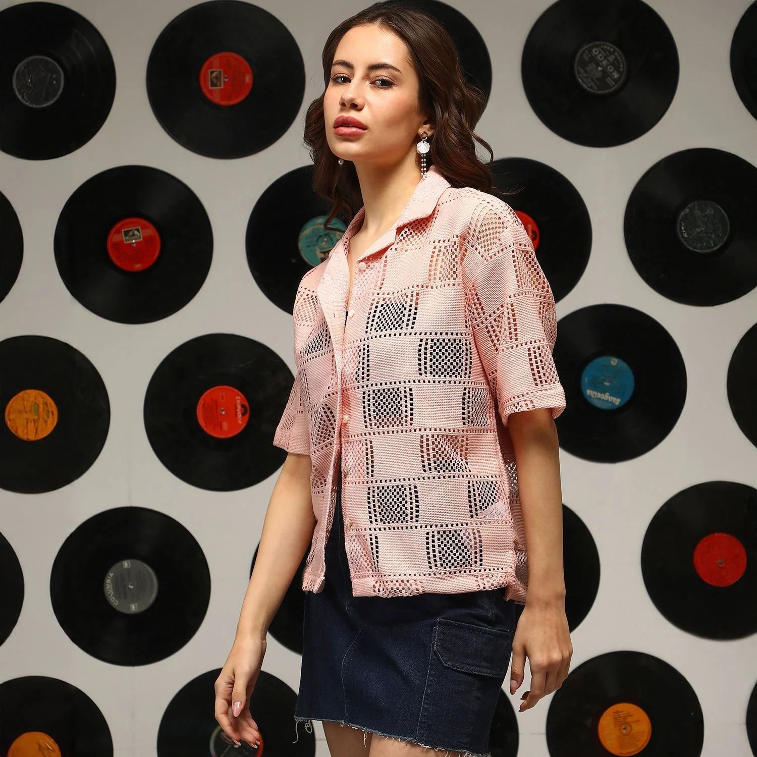 Cubic-Mesh Oversized Shirt - Image 3