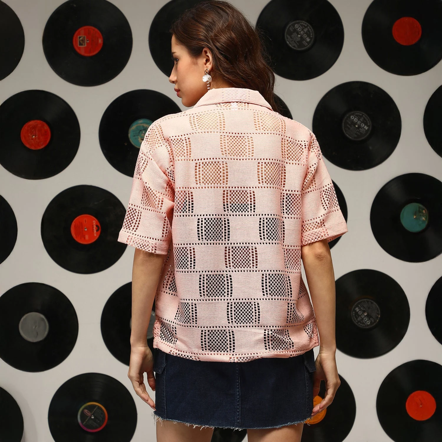 Cubic-Mesh Oversized Shirt - Image 4
