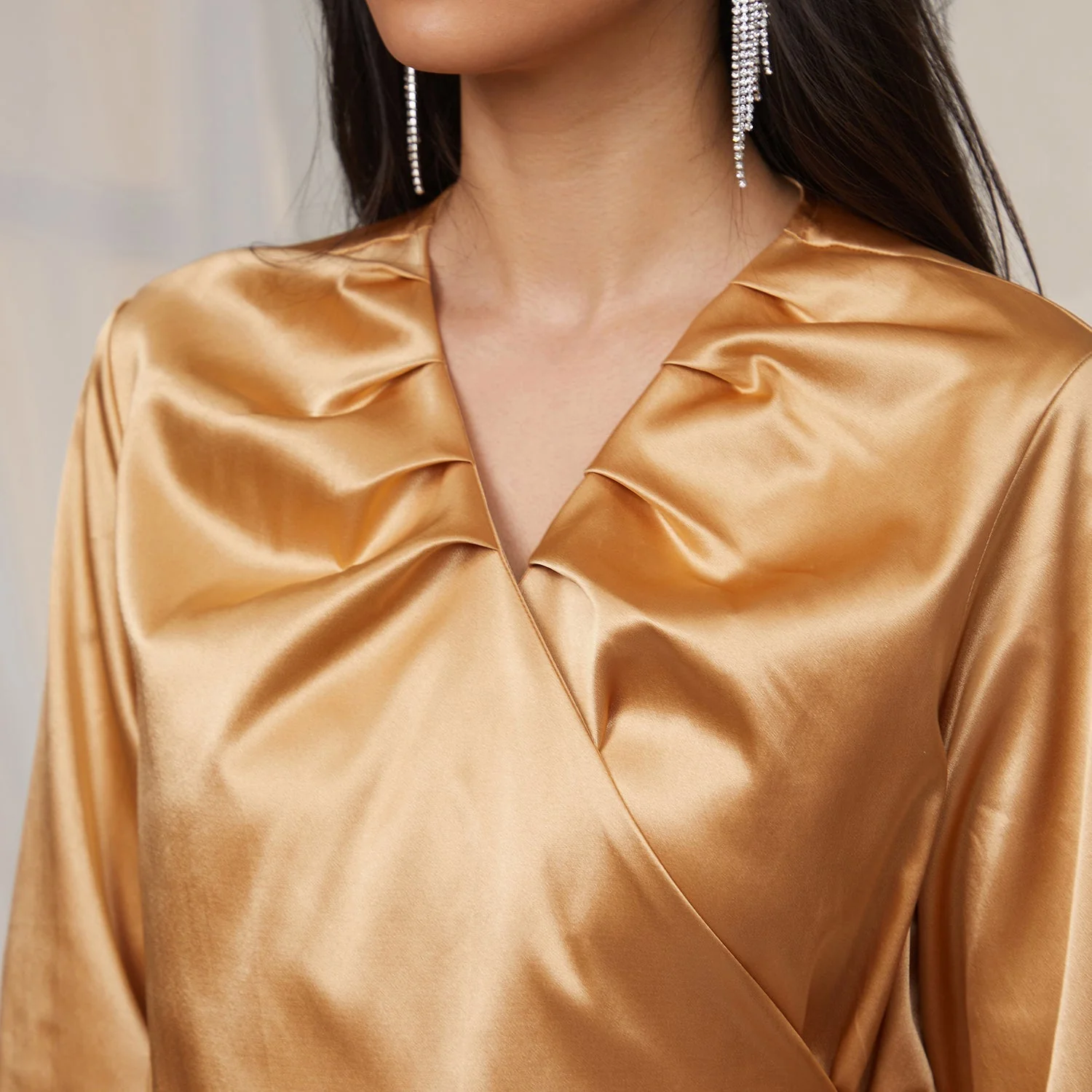 Satin Wrap Top - Image 7