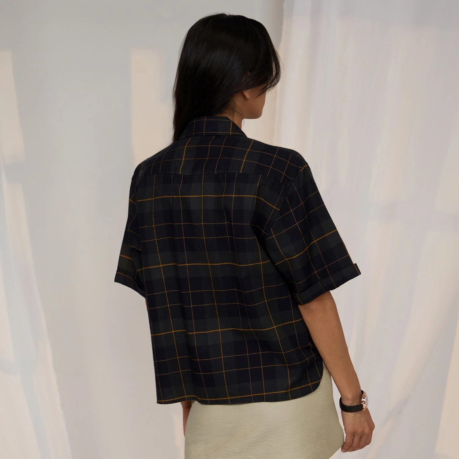Tartan Plaid Boxy Shirt - Image 4