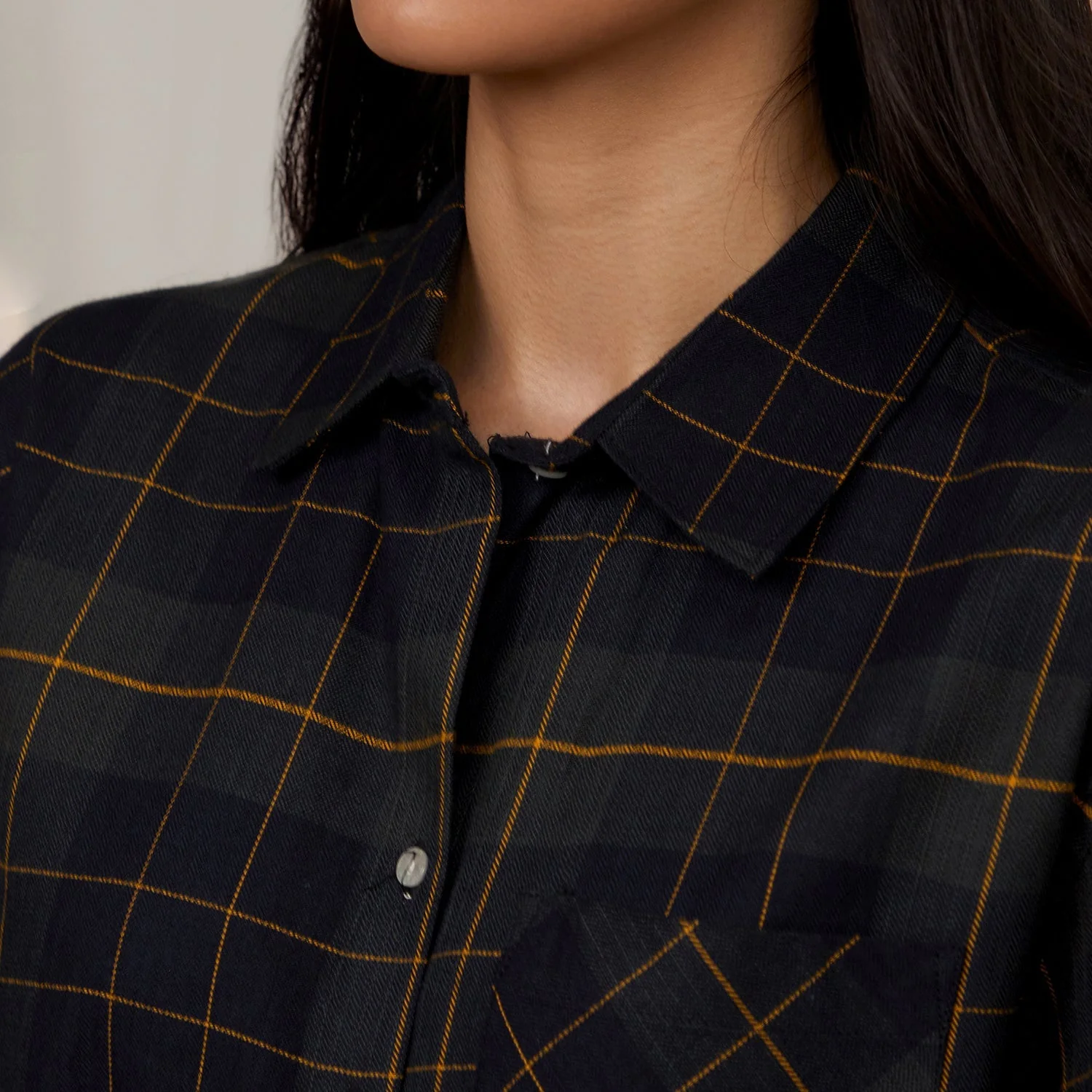 Tartan Plaid Boxy Shirt - Image 7